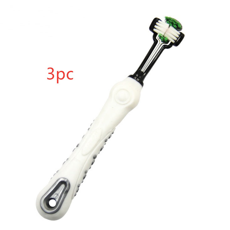 🦷 Three-Sided Pet Toothbrush – Dog Teeth Cleaning for Tartar & Bad Breath 🐶🐱