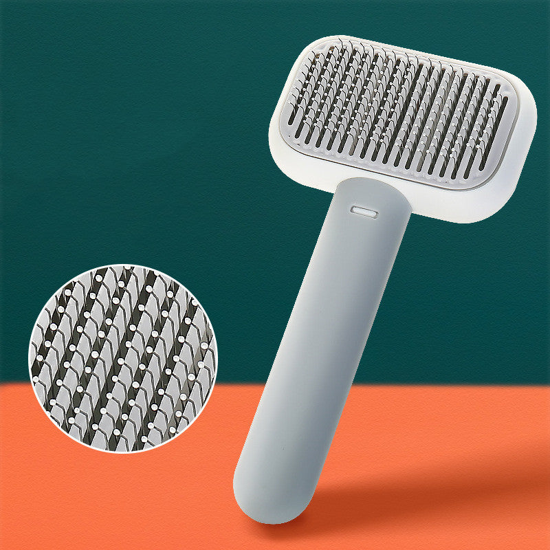 🐾 Pet Hair Brush – Stainless Steel Grooming & Massage Comb for Cats & Dogs 🐶🐱
