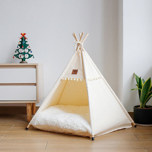 Milipet Canvas Pet Tent - Breathable Four-Season Indoor Dog House