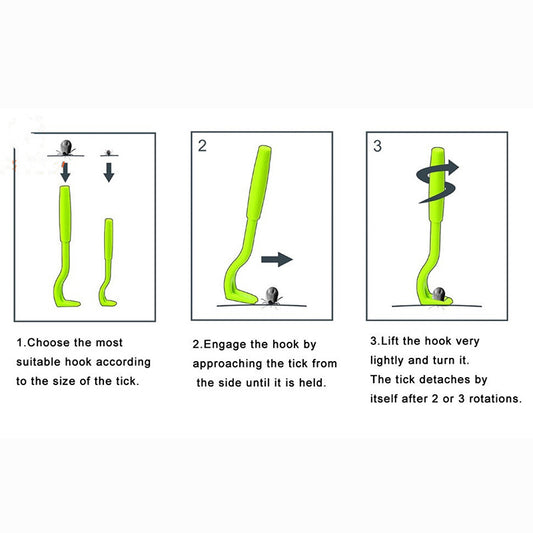 🪝 3pcs Dog Tick & Flea Removal Tools – Pet Grooming Kit for Dogs & Cats 🐶🐱