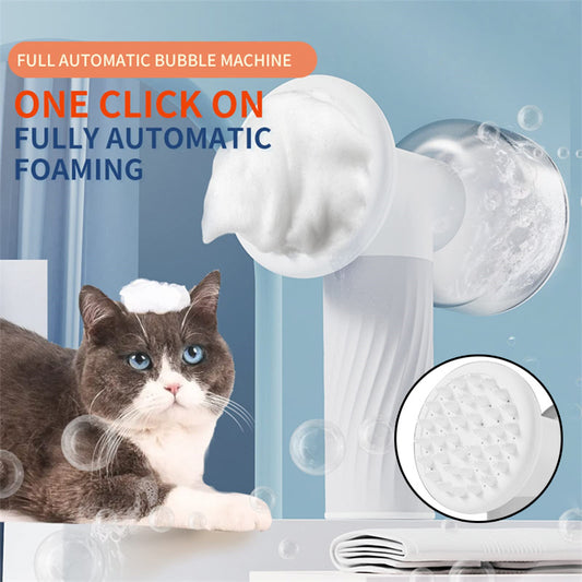 ⚡ Automatic Foaming Pet Bath Brush – Electric Dog & Cat Grooming Massage Brush with Soap Dispenser 🐾