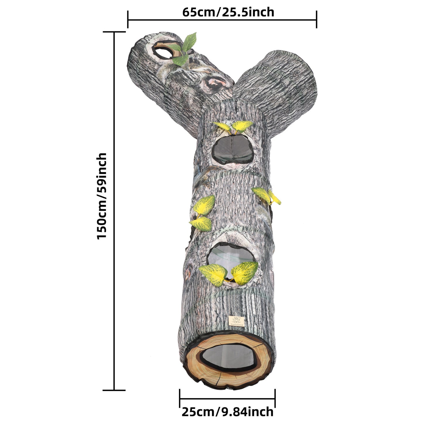 🌳 Tree Pattern Tunnel – Interactive Pet Toy for Cats, Kittens & Small Dogs 🐾