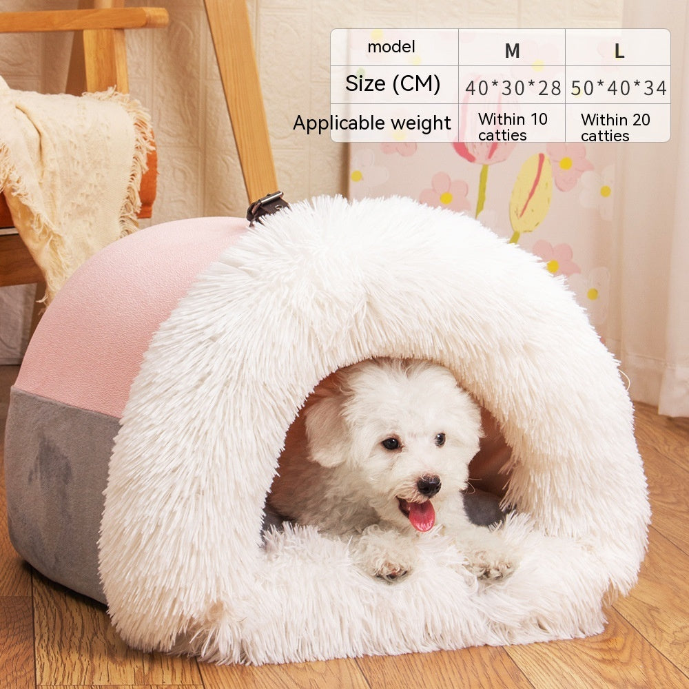 Milipet Portable Plush Pet Nest - Moisture-Proof Warm Indoor Bed