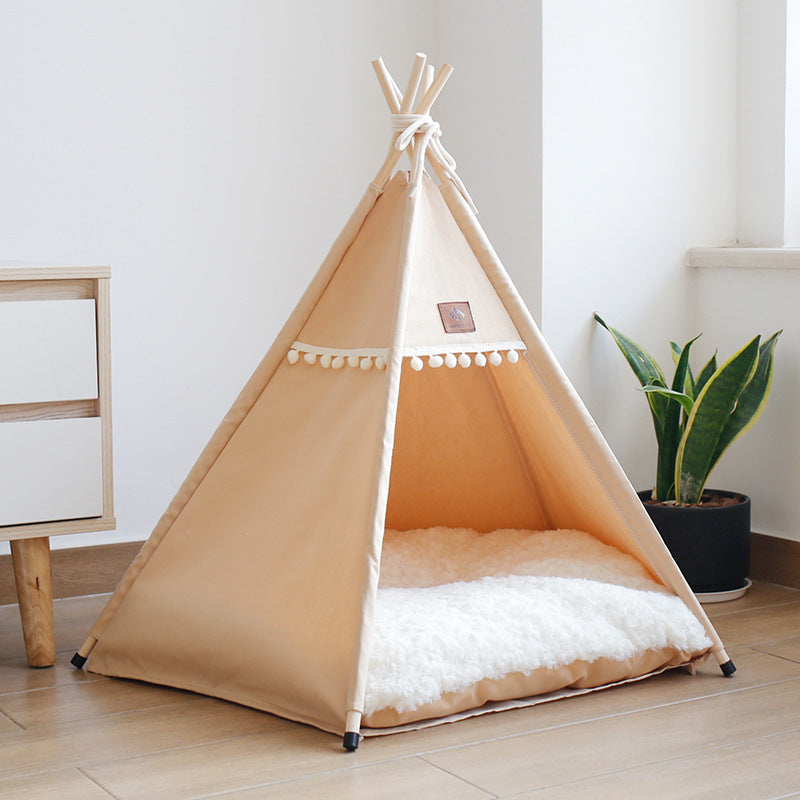 Milipet Canvas Pet Tent - Breathable Four-Season Indoor Dog House