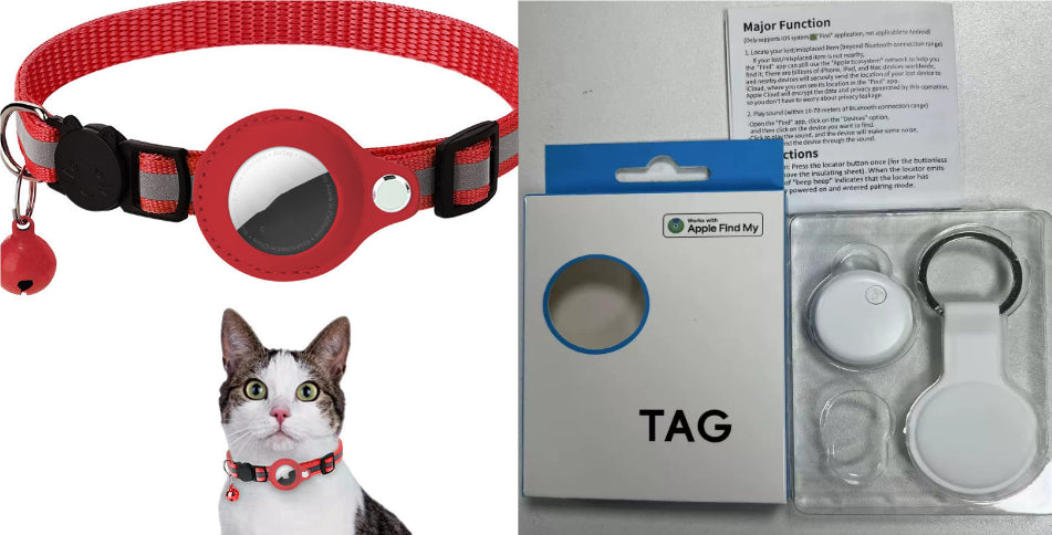 Milipet Reflective AirTag Pet Collar - Waterproof Nylon Protection