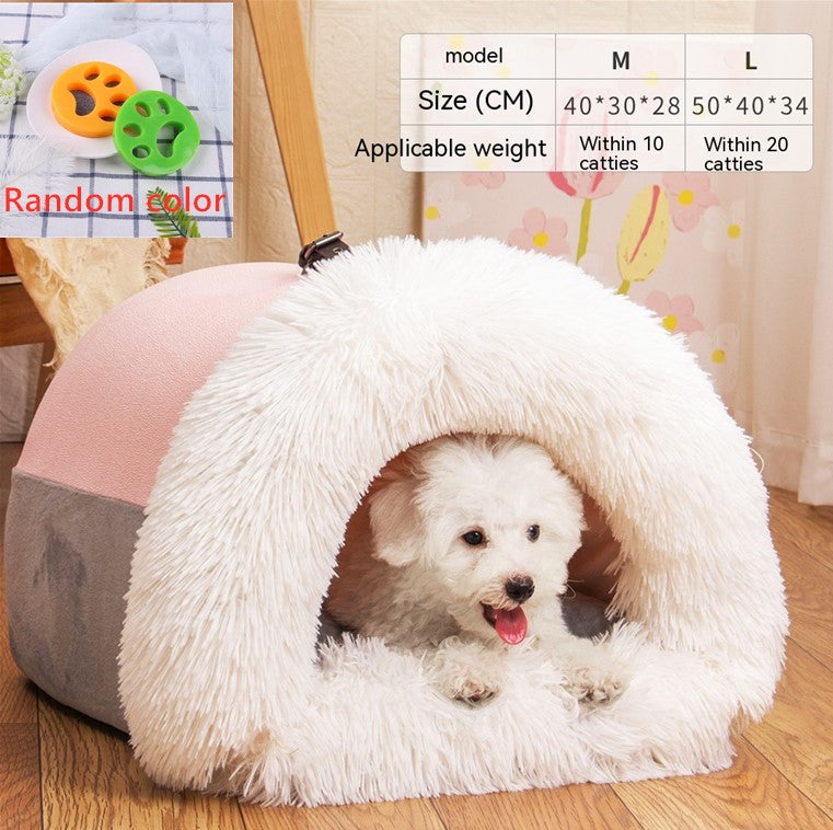 Milipet Portable Plush Pet Nest - Moisture-Proof Warm Indoor Bed