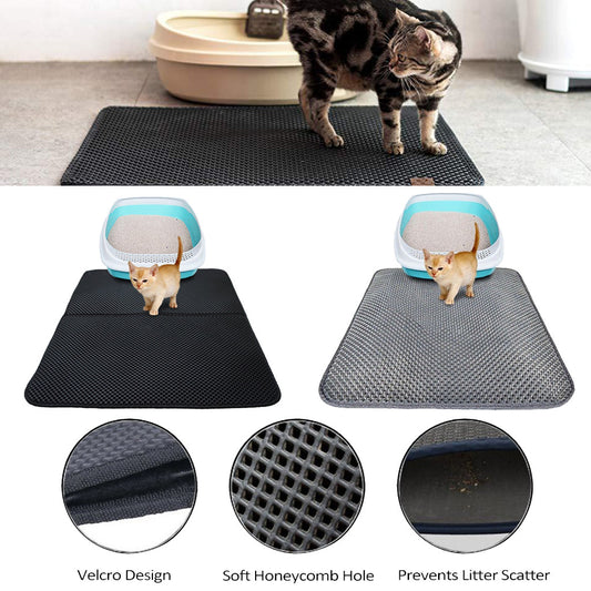 Milipet Double-Layer Cat Litter Mat - Waterproof Honeycomb Design