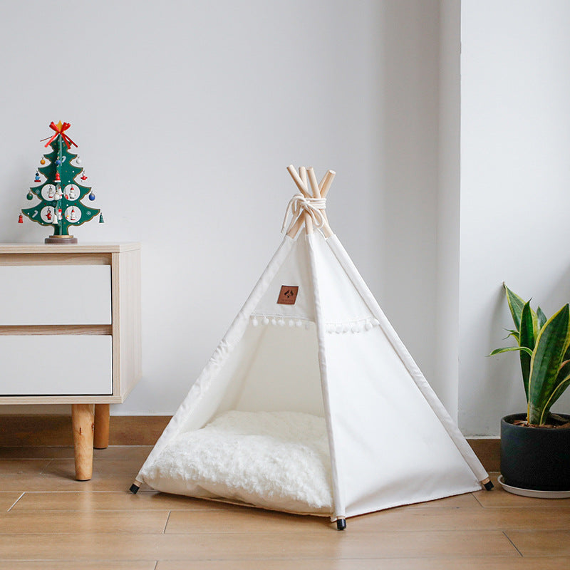 Milipet Canvas Pet Tent - Breathable Four-Season Indoor Dog House