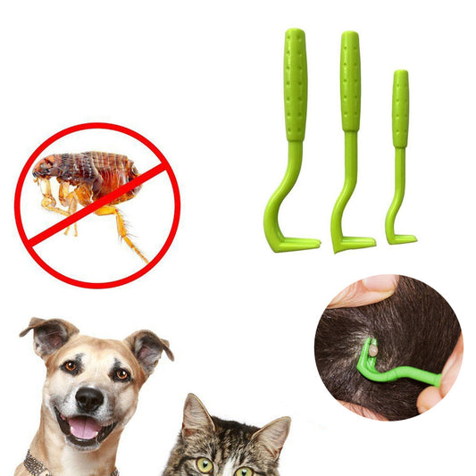 🪝 3pcs Dog Tick & Flea Removal Tools – Pet Grooming Kit for Dogs & Cats 🐶🐱