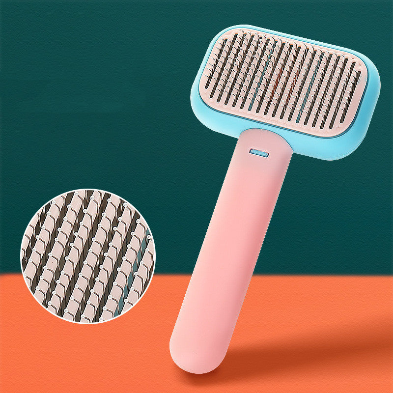 🐾 Pet Hair Brush – Stainless Steel Grooming & Massage Comb for Cats & Dogs 🐶🐱