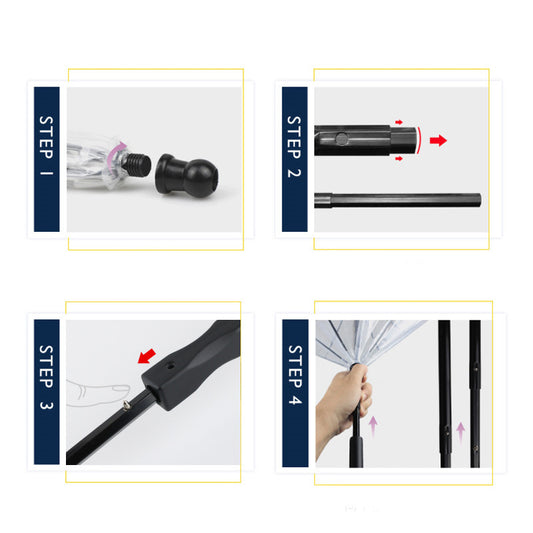 ☔ Dog Umbrella with Leash – Transparent Pet Umbrella with Removable Traction Chain 🐾