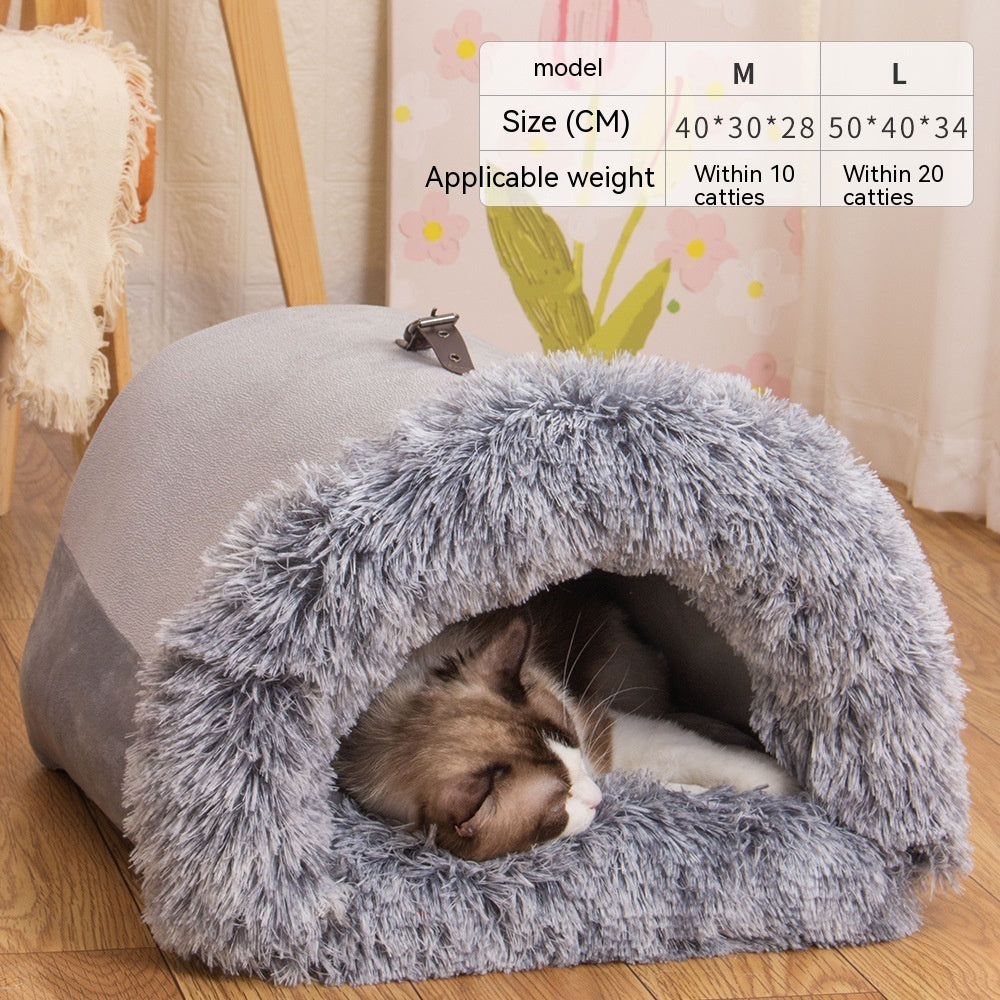 Milipet Portable Plush Pet Nest - Moisture-Proof Warm Indoor Bed