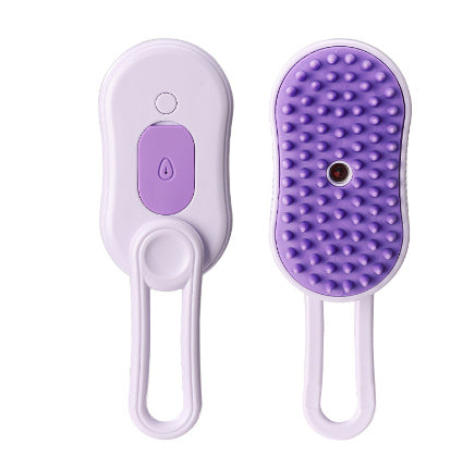 🐾 3-in-1 Electric Steam Pet Brush – Cat & Dog Hair Removal, Massage & Grooming Comb 🐶🐱
