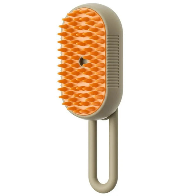 🐾 3-in-1 Electric Steam Pet Brush – Cat & Dog Hair Removal, Massage & Grooming Comb 🐶🐱