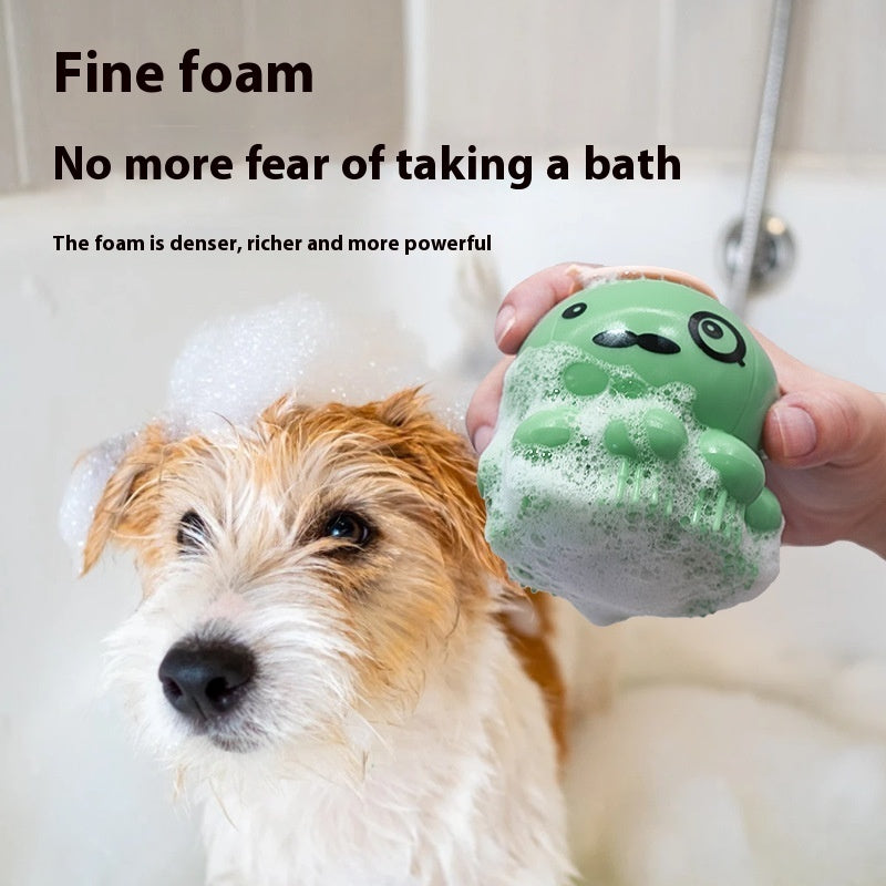 🛁 Pet Shower Brush – Silicone Bath & Massage Comb for Dogs & Cats 🐶🐱