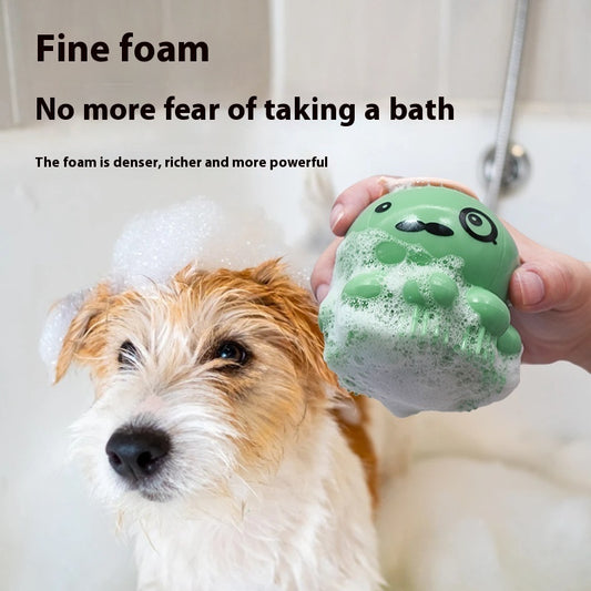 🛁 Pet Shower Brush – Silicone Bath & Massage Comb for Dogs & Cats 🐶🐱